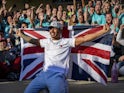 Lewis Hamilton (44) of Great Britain celebrates winning his sixth world championship after the United States Grand Prix at Circuit of the Americas on November 3, 2019