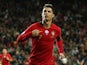 Portugal's Cristiano Ronaldo celebrates scoring their second goal on November 14, 2019
