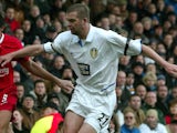 Dominic Matteo in action for Leeds United in February 2004
