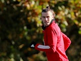 Gareth Bale trains with the Wales squad on November 11, 2019