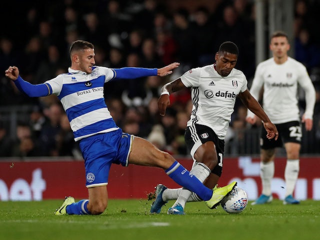 Fulham's Ivan Cavaleiro in action with QPR's Dominic Ball in the Championship on November 22, 2019