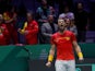 Spain's Rafael Nadal celebrates winning his match against Britain's Dan Evans on November 23, 2019