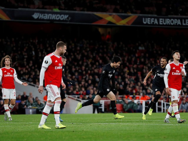 Pressure grows on Unai Emery as Arsenal slump to home Frankfurt defeat