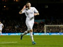 Mateusz Klich celebrates scoring for Leeds on November 30, 2019