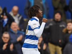 Queens Park Rangers' Eberechi Eze celebrates scoring their first goal on December 7, 2019