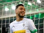 Ramy Bensebaini celebrates scoring for Borussia Monchengladbach on December 7, 2019