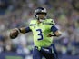 Seattle Seahawks quarterback Russell Wilson (3) passes against the Minnesota Vikings during the second quarter at CenturyLink Field on December 3, 2019