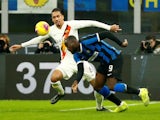 Inter Milan's Romelu Lukaku in action with AS Roma's Chris Smalling on December 6, 2019