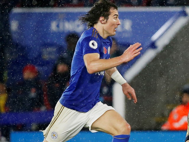 Caglar Soyuncu in action for Leicester City on November 9, 2019