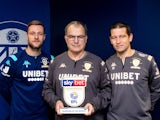 Marcelo Bielsa poses with his Championship manager of the month award for November 2018