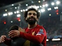 Mohamed Salah celebrates scoring for Liverpool on December 10, 2019