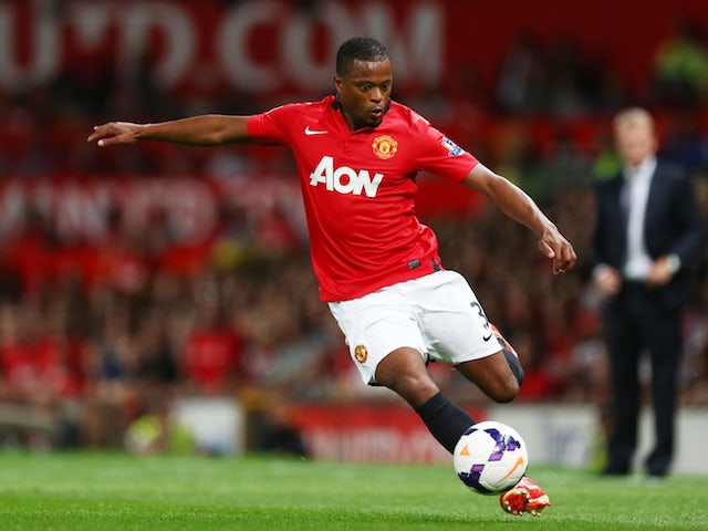 Patrice Evra pictured for Manchester United in 2013