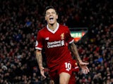 Philippe Coutinho pictured for Liverpool in 2017