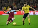 Arsenal's Kieran Tierney in action with West Ham United's Robert Snodgrass in the Premier League on December 9, 2019