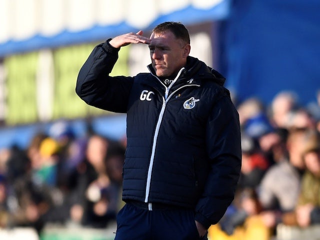 Graham Coughlan pictured in charge of Bristol Rovers in December 2019