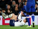 Son Heung-min kicks out at Antonio Rudiger during the Premier League game between Tottenham Hotspur and Chelsea on December 22, 2019.