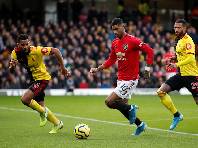 Manchester United's Marcus Rashford in action against Watford in the Premier League on December 22, 2019