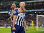 Brighton & Hove Albion's Aaron Mooy celebrates scoring their second goal on December 28, 2019
