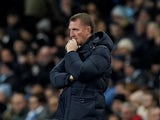 Leicester City manager Brendan Rodgers pictured in December 2019
