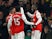Arsenal's Nicolas Pepe celebrates scoring against Manchester United in the Premier League on January 1, 2020