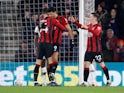 Dominic Solanke celebrates scoring for Bournemouth on January 4, 2020