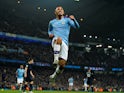 Manchester City's Gabriel Jesus celebrates scoring their second goal on January 1, 2020