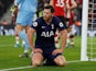 Jan Vertonghen on his knees for Spurs on January 1, 2019
