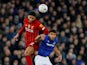 Liverpool's Joe Gomez in action with Everton's Dominic Calvert-Lewin in the FA Cup on January 5, 2020