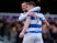 Queens Park Rangers' Jordan Hugill celebrates scoring their first goal with Dominic Ball on January 5, 2020
