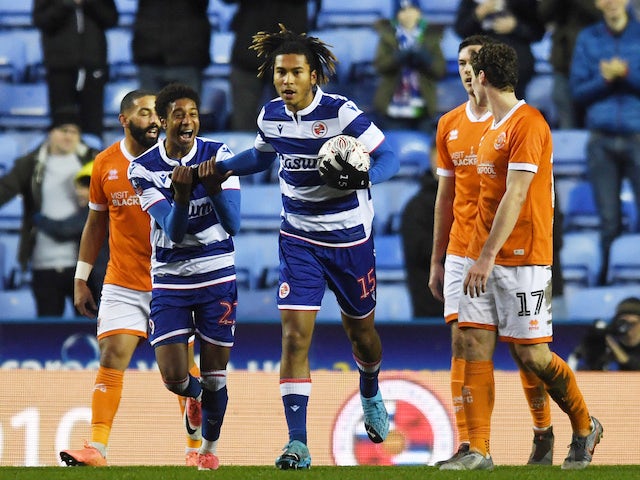 Reading's Danny Loader celebrates scoring their second goal on January 4, 2020