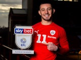 Conor Chaplin poses with his Championship Player of the Month award for December 2019