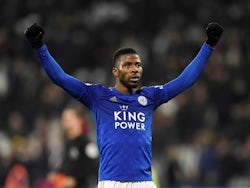 Leicester City's Kelechi Iheanacho celebrates after the match on December 28, 2020