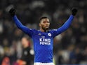 Leicester City's Kelechi Iheanacho celebrates after the match on December 28, 2020