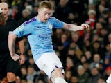 Kevin De Bruyne in action for Manchester City on January 7, 2020