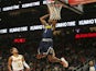 Denver Nuggets guard Will Barton (5) dunks against the Atlanta Hawks in the first half at State Farm Arena on January 7, 2019