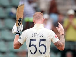 England's Ben Stokes celebrates his century on January 17, 2020