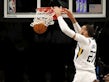Utah Jazz center Rudy Gobert (27) dunks the ball against the Brooklyn Nets during the first half at Barclays Center on January 15, 2020