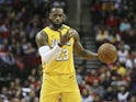 LeBron James in action for the Lakers on January 18, 2020