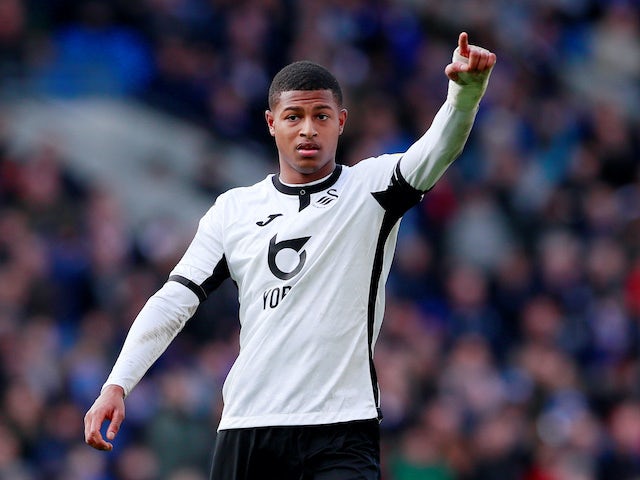 Rhian Brewster in action for Swansea City on January 12, 2020