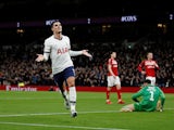 Tottenham Hotspur's Erik Lamela celebrates scoring their second goal on January 14, 2020