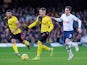 Tottenham Hotspur's Harry Winks in action with Watford's Gerard Deulofeu in the Premier League on January 18, 2020