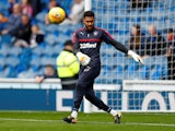Wes Foderingham warms up for Rangers in September 2017