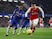 Arsenal's Gabriel Martinelli in action with Chelsea's Callum Hudson-Odoi on January 21, 2020