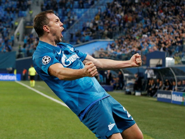 Artem Dzyuba in action for Zenit on November 27, 2019