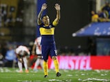 Carlos Tevez pictured for Boca Juniors in October 2019
