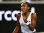 Coco Gauff in action at the Australian Open on January 20, 2020