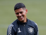 Marcos Rojo in Manchester United training on October 2, 2020