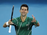 Novak Djokovic in action at the Australian Open on January 20, 2020