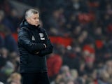 Manchester United manager Ole Gunnar Solskjaer looks dejected on January 22, 2020