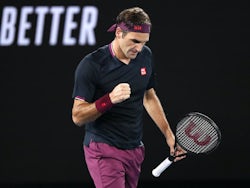 Roger Federer in action at the Australian Open on January 20, 2020